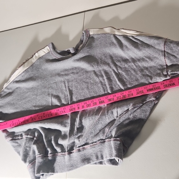 We The Free Sweater Womems Size S Petite embroidery sequins gray floral - Picture 7 of 10